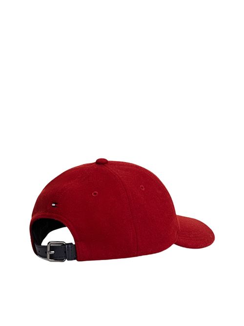 Cappello da baseball in pura lana con stemma Tommy Hilfiger | AM0AM13827XIT
